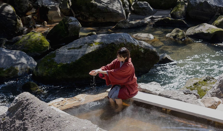 画像：足湯